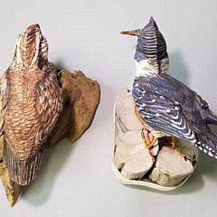 Two Robert Wells Hand Carved and Painted Shorebird Decoys