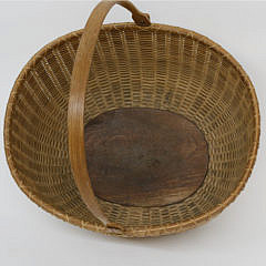 Arthur Martin Nantucket Bushel Swing Handle Basket, circa 1992