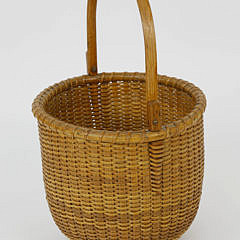 Terry Sylvia Round Open Swing Handle Nantucket Basket