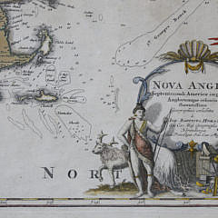 Johann Baptist Homann Map of New England, ca. 1710