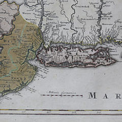 Johann Baptist Homann Map of New England, ca. 1710