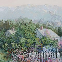 Kerry Hallam Triptych “Nantucket Dirt Lane”