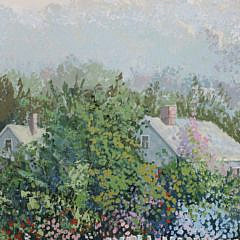 Kerry Hallam Triptych “Nantucket Dirt Lane”