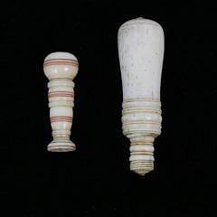 Antique Whale Ivory Stamp and Whalebone Apple Corer