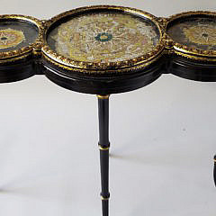 15-4471 Ebonized Gilt Plant Stand A