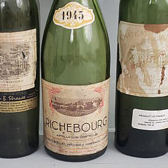 Collection of 41 Vintage 1940s, 1950s and 1960s Wine Bottles