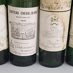 Collection of 41 Vintage 1940s, 1950s and 1960s Wine Bottles