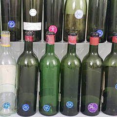 Collection of 41 Vintage 1940s, 1950s and 1960s Wine Bottles