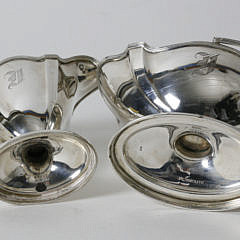 Pair of Gorham Sterling Silver Creamer and Sugar Basket