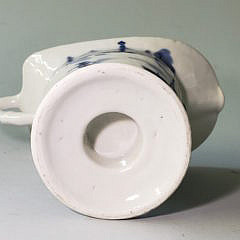 19th Century Chinese Canton Blue and White Helmet Creamer