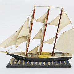 2-4596 Folk Art Wood Ship Model A_MG_8409