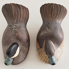 Pair of William H. Cranmer Carved and Painted Ruddy Duck Decoys