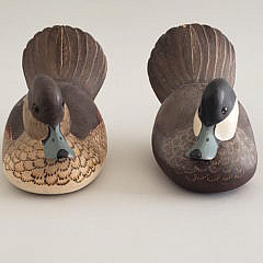 Pair of William H. Cranmer Carved and Painted Ruddy Duck Decoys