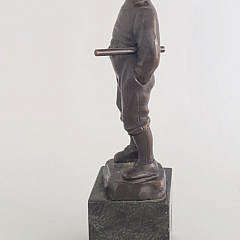 Vintage Miniature Bronze Statue of a Young Boy