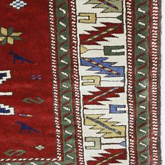 Turkish Tribal Kazak Scatter Rug