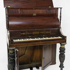 James Nutting and Company Mahogany Upright Piano, Soho, London