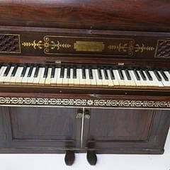 James Nutting and Company Mahogany Upright Piano, Soho, London