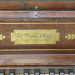 James Nutting and Company Mahogany Upright Piano, Soho, London