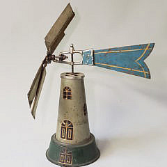 Vintage Tole Windmill Weathervane Toy