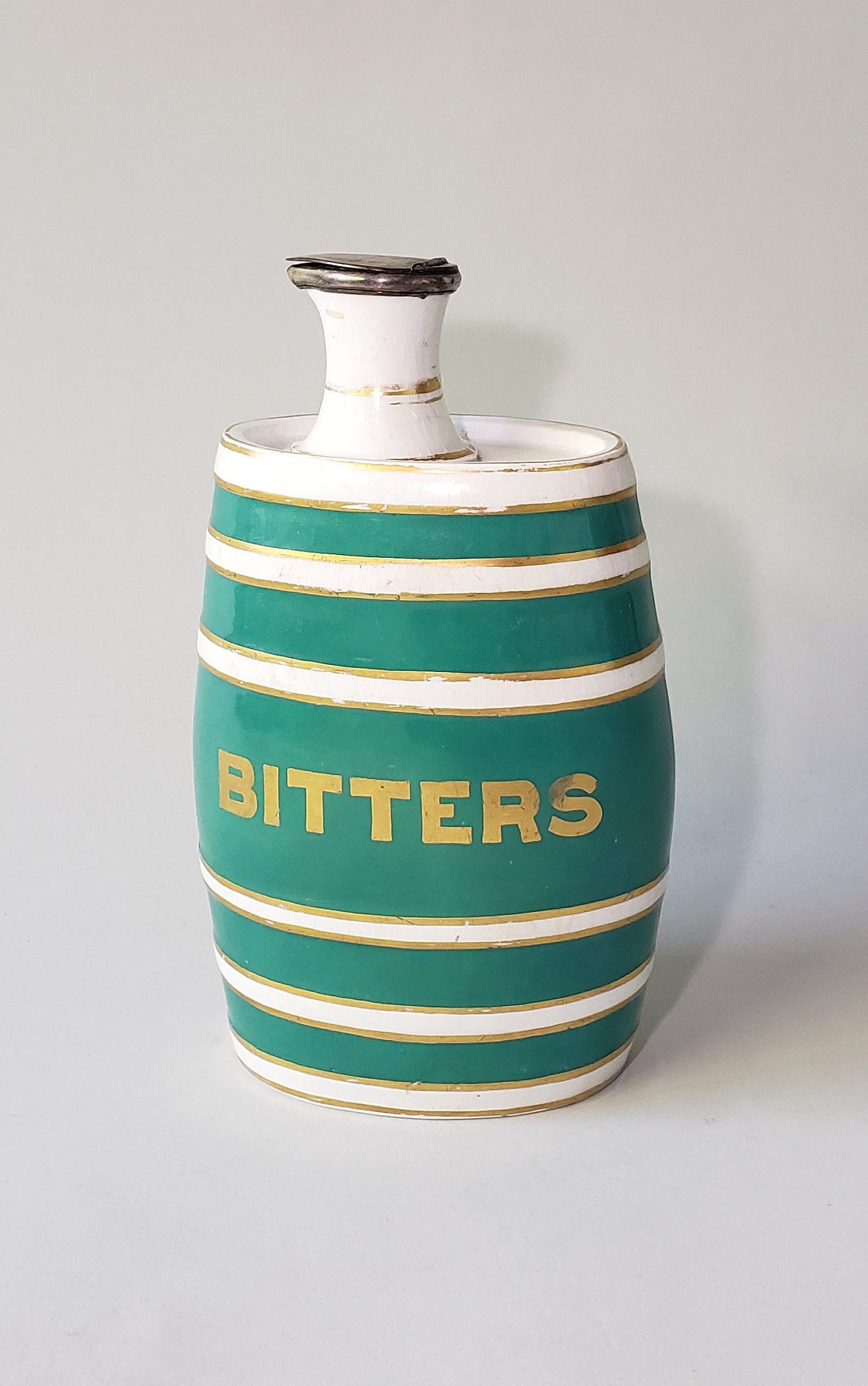 19th Century Staffordshire Bitters Jar 19th Century Staffordshire