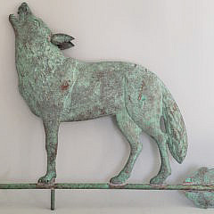 Contemporary Copper Coyote Wolf Weathervane