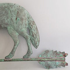 Contemporary Copper Coyote Wolf Weathervane