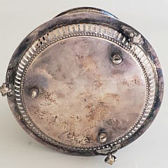 19th Century English Silver Plate and Granite Biscuit Jar