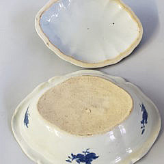 19th Century Chinese Canton Blue and White Covered Vegetable Dish