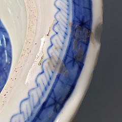 19th Century Chinese Canton Blue and White Covered Vegetable Dish