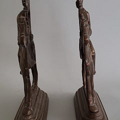 Pair of Antique Brass Figural British Military Doorstops