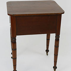 American Sheraton Mahogany and Bird’s Eye Maple Two Drawer Stand, circa 1820