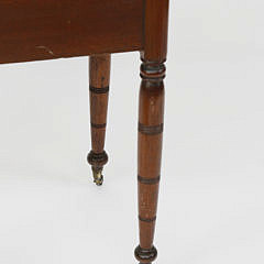 American Sheraton Mahogany and Bird’s Eye Maple Two Drawer Stand, circa 1820