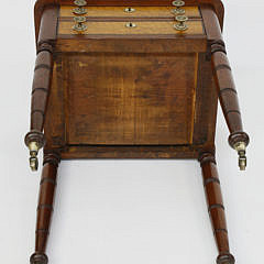 American Sheraton Mahogany and Bird’s Eye Maple Two Drawer Stand, circa 1820