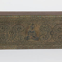 Tibetan Profusely Carved Storage Box on Stand