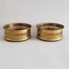 44-4820 Brass Wine Coasters A