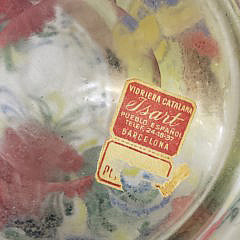 Vintage Vidriera Catalana Spanish Hand Painted Porrón