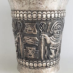 Inca Silver Embossed Vase