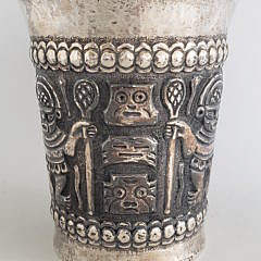 Inca Silver Embossed Vase