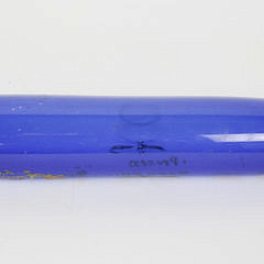 Decorated Cobalt Glass Rolling Pin, late 19th Century