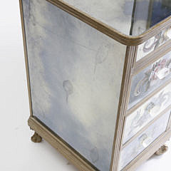 Contemporary Hand Decorated Mirrored Lady’s Dressing Table