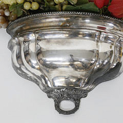 Pair of English Silver Plated Half-Round Meat Dome Wall Baskets