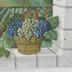 Trompe l’oeil  on Board “Napa Valley Vineyard Landscape Windowview”