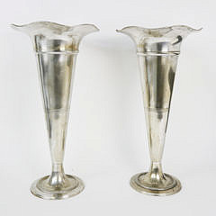 71-4820 Pair Pewter Trumpet Vases A_MG_8341