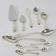 103 Piece Dominick & Haff/Reed and Barton Sterling Silver Flatware Service in the Pointed Antique Pattern