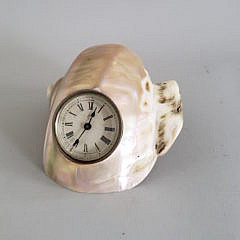 Vintage Abalone Shell Desk Clock