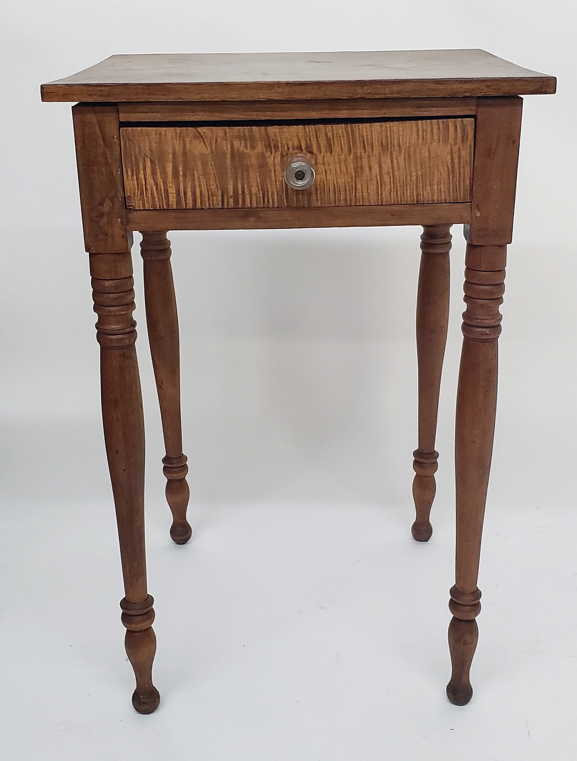 Sheraton Tiger Maple Night Work Stand New England Sheraton Tiger