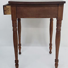 New England Sheraton Tiger Maple One Drawer Night Stand, 19th Century