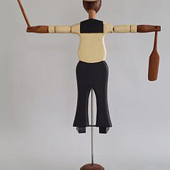 Harry Hilbert Hand Carved and Painted Nantucket Sailor Boy Whirligig