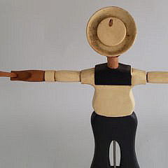 Harry Hilbert Hand Carved and Painted Nantucket Sailor Boy Whirligig