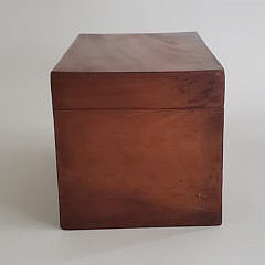 19th Century Mahogany Single Compartment Tea Caddy